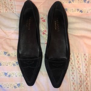 Black suede Talbots flats